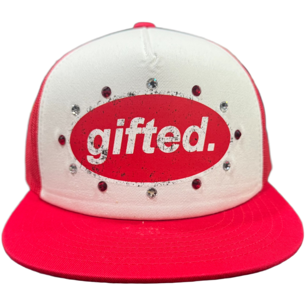 GIFTED Hat white, red