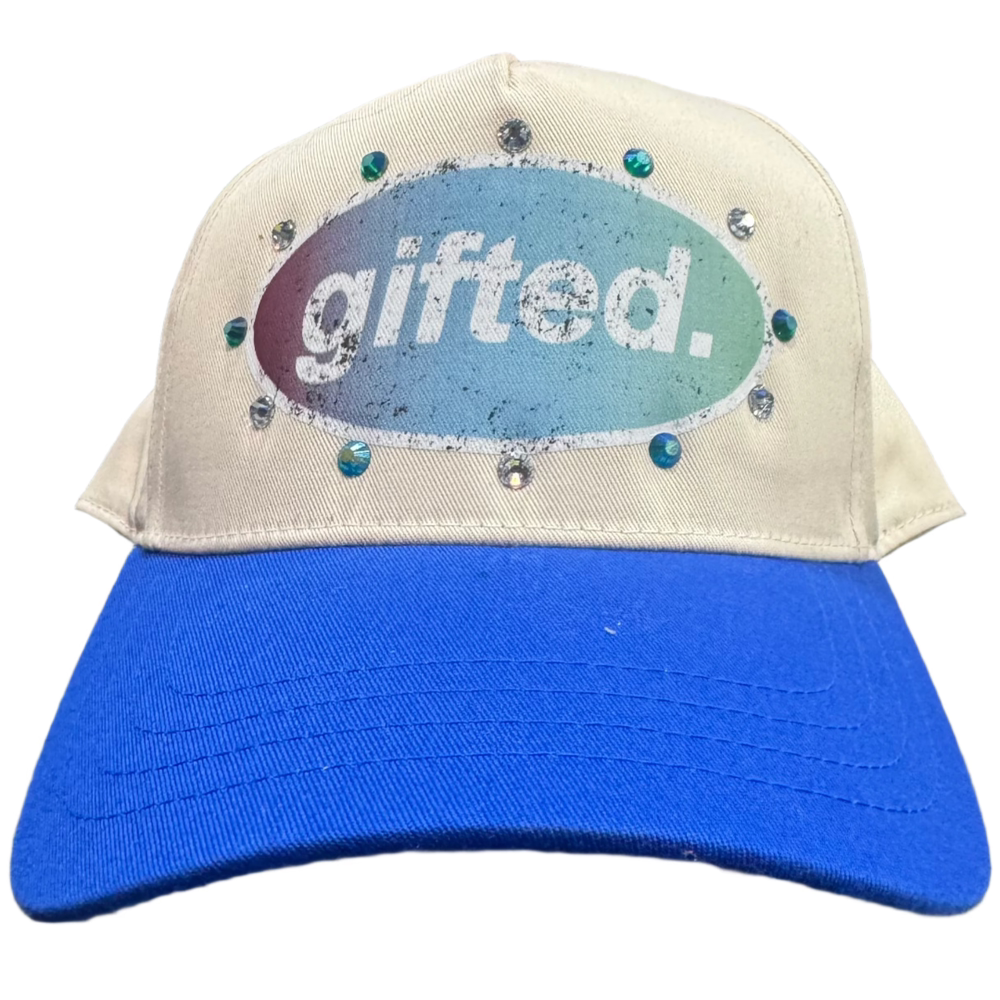 GIFTED Hat cream, blue, green