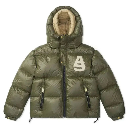 Kudu Double Hood Down Jacket Olive