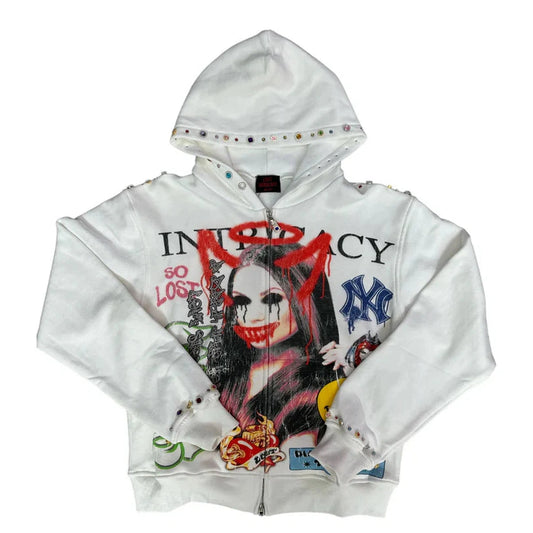 Lost Intricacy "Front Page Mag" Zip Up Hoodie