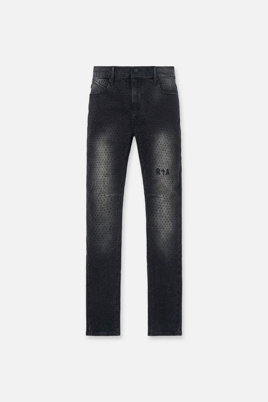 RTA Bryant Crystal-Embellished Skinny-Fit Jeans