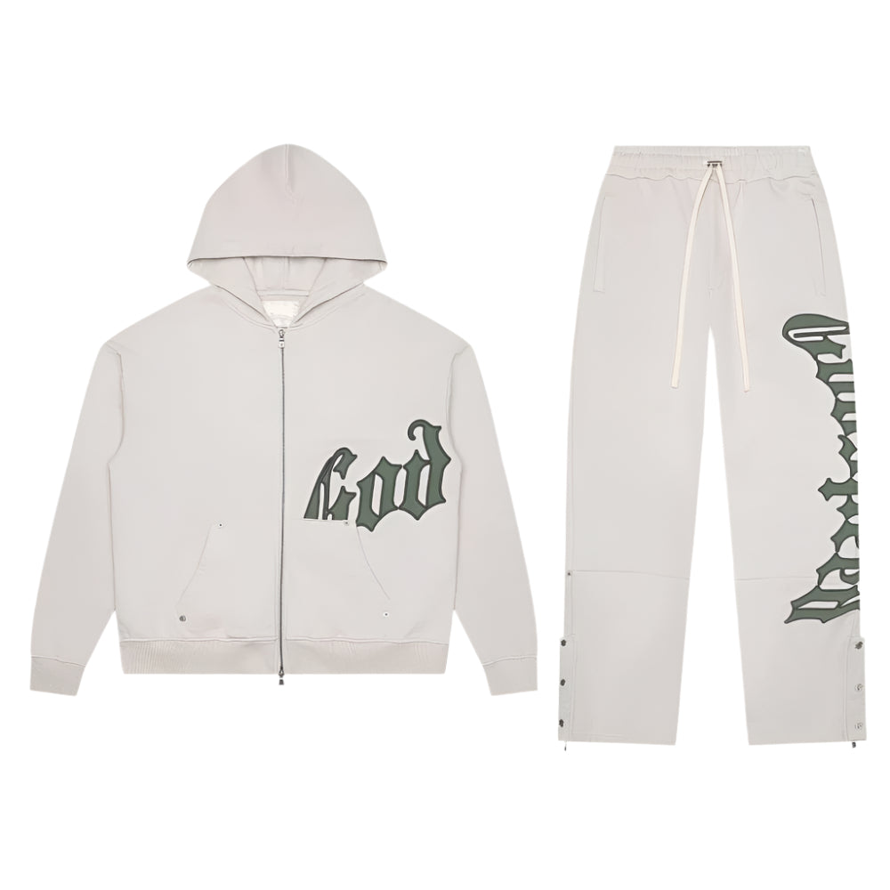 Godspeed OG Logo Sweatsuit Green and Beige