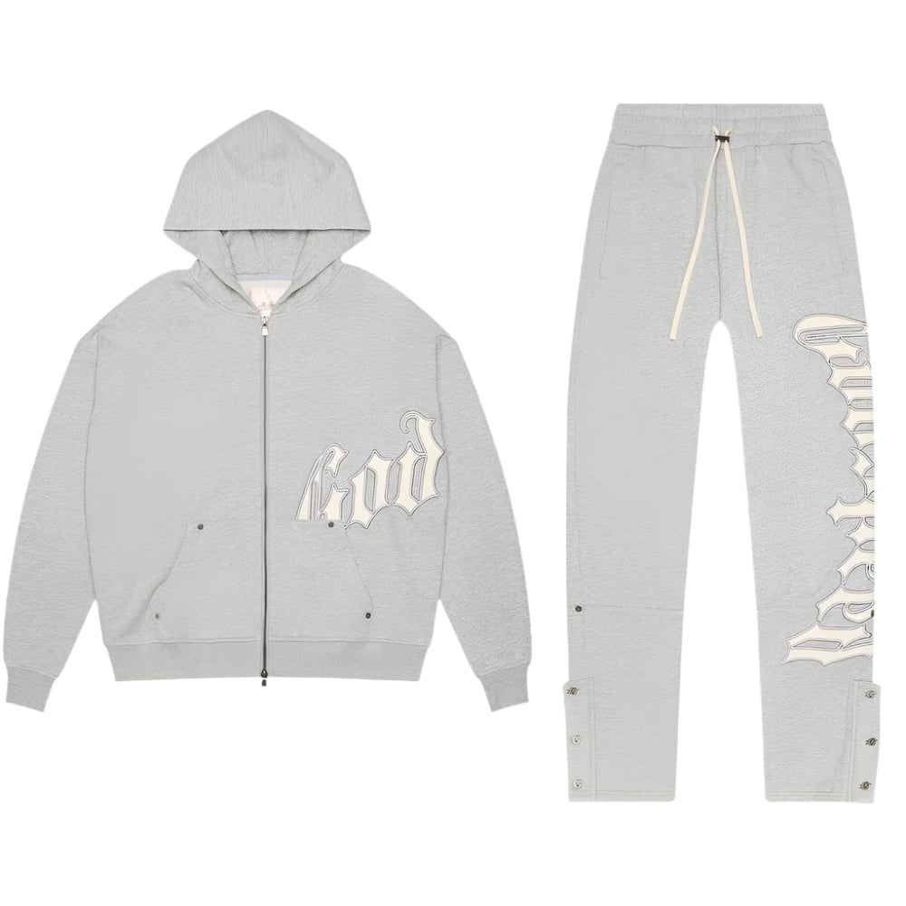 Godspeed OG Logo Sweatsuit Gray and White