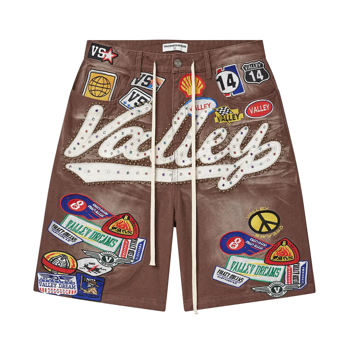 Vale 1980's Brown Wash Jean Shorts