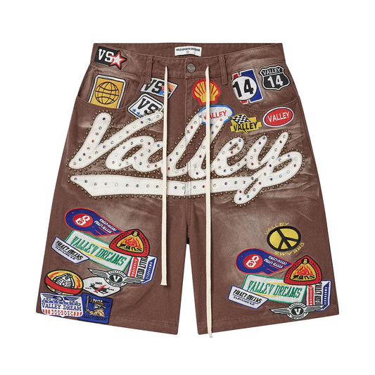 Vale 1980's Brown Wash Jean Shorts