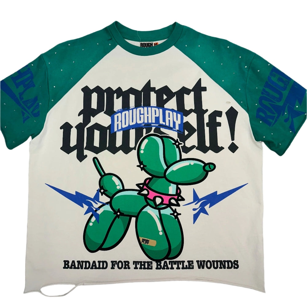 RoughPlay t shirt protect yourself green