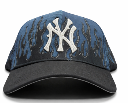 Har Dealers NY Rhinestone Navy Flame