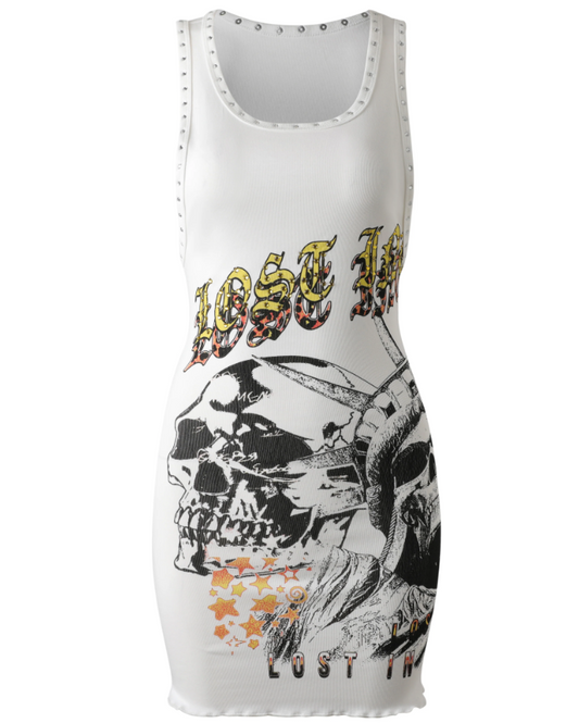 Lost Intricacy White Fatal Empire Dress