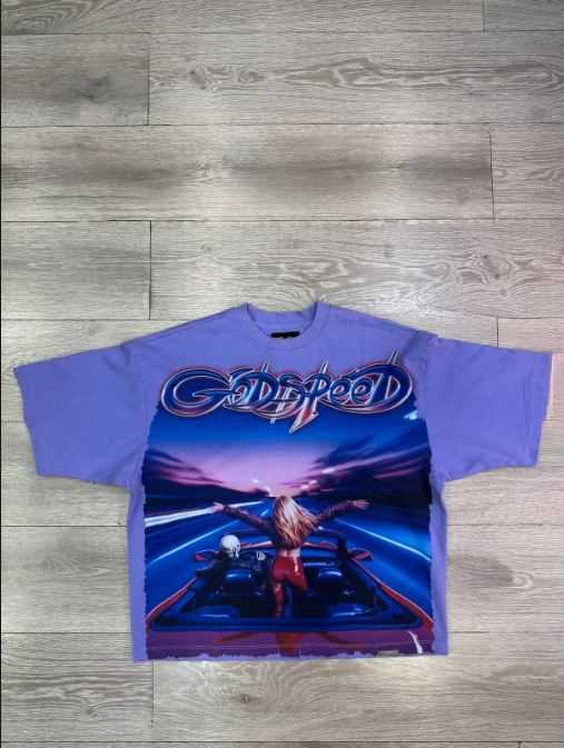 Godspeed Fun-T-Shirt 'purple wash'
