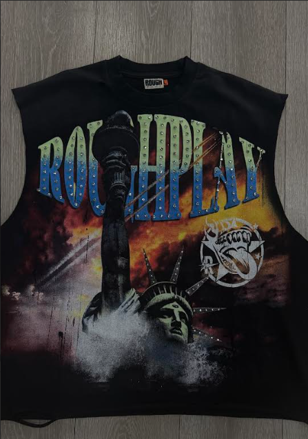 Roughplay Cut off T-Shirt Liberty on fire 'BLK'