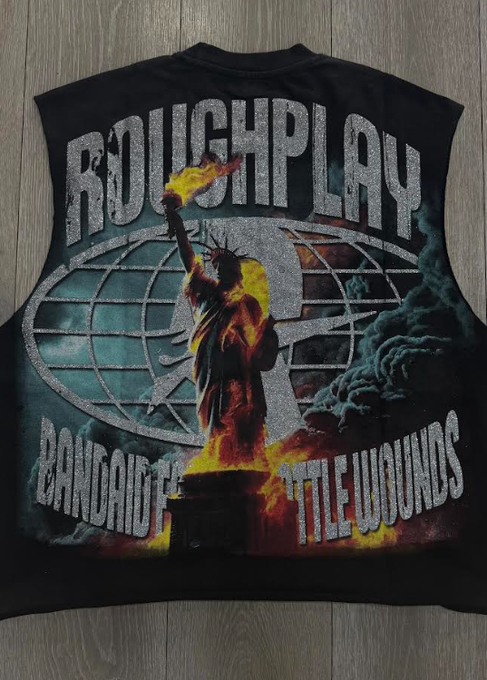 Roughplay Cut off T-Shirt Liberty on fire 'BLK'