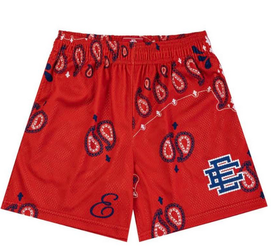 Eric Emanuel Basic Shorts Red/Blue Bandana