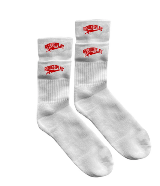 Roughplay Socks (White/Red)