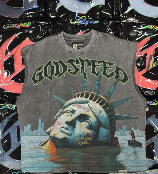 Godspeed Sunken Liberty (Washed BLK) 'Cutoff'