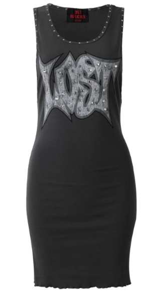 Lost Intricacy Grey Lost Outline Dress