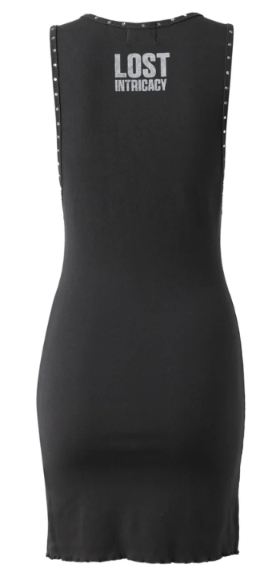 Lost Intricacy Grey Lost Outline Dress