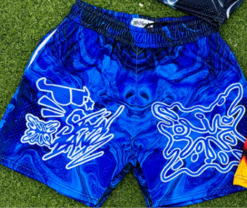 SB Studios Graffiti Shorts Blue/White