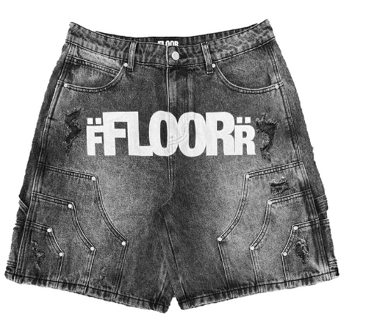 Floor 914 Jorts White Logo