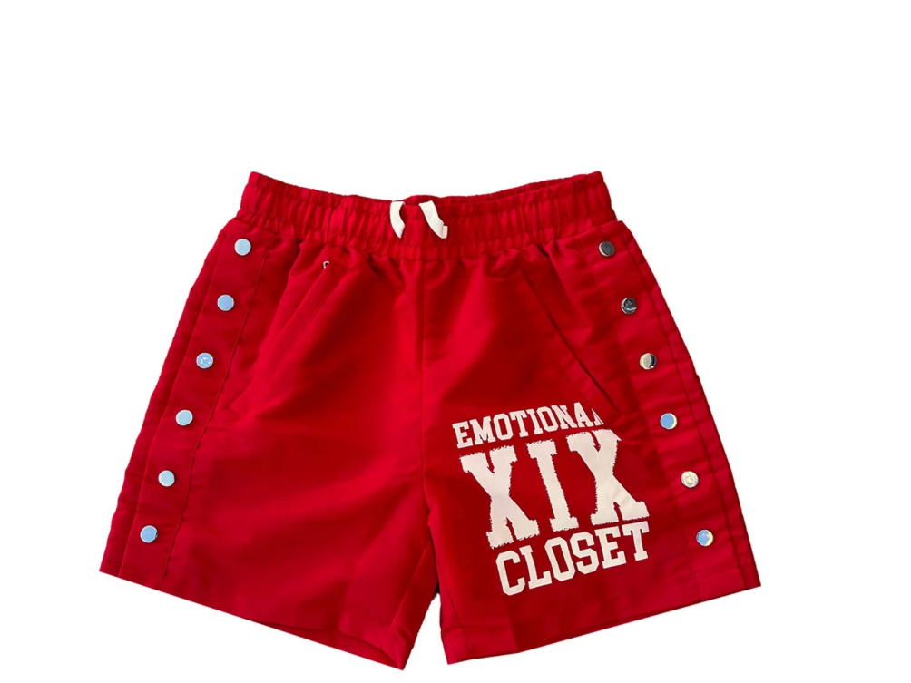 Mixed Emotions Nylon Short Set 'Red'