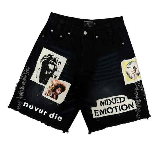 Mixed Emotions Black “Chaos” Carpenter Shorts