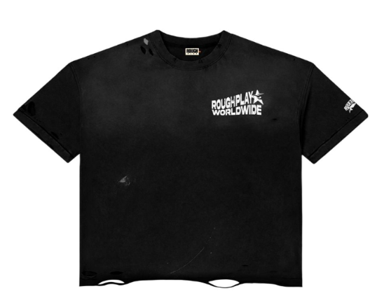 Roughplay T-Shirt Vintage Side Logo (BLK/White)