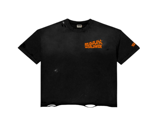 Roughplay T-Shirt Vintage Side Logo (BLK/ORNG)