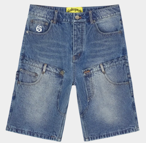 Godspeed Twin Panel Denim Shorts "Blue"