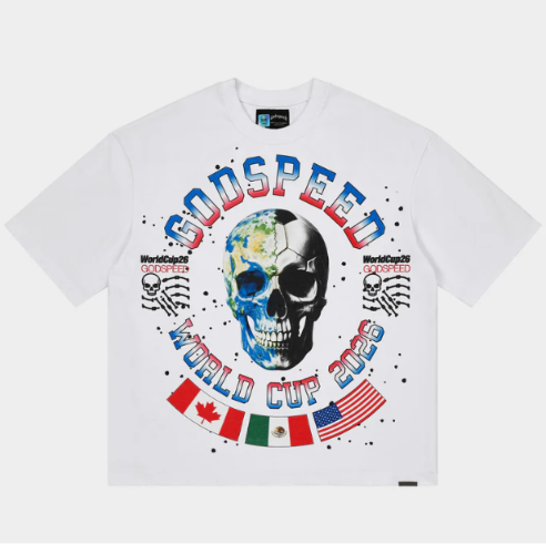 Godspeed Planet Futbol T-Shirt "White"