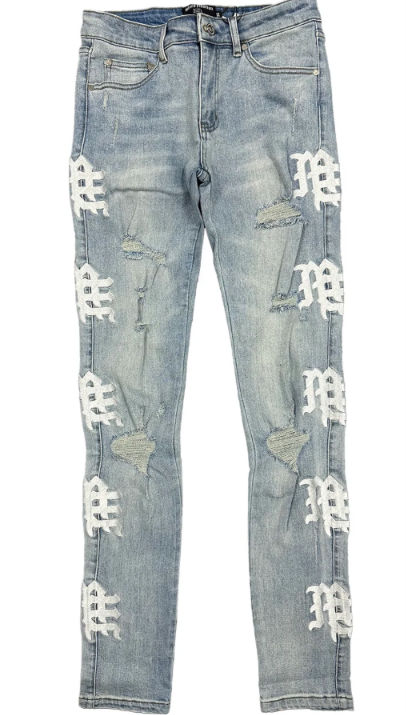 Mixed Emotions ‘Sea’ Monogram Denim