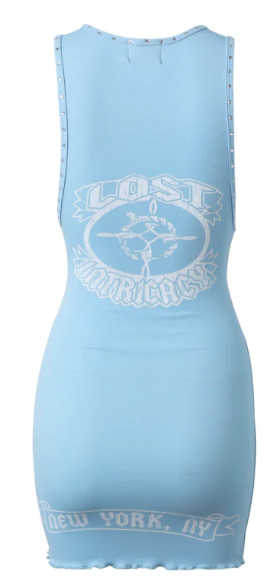 Lost Intricacy Icon Dress Baby Blue