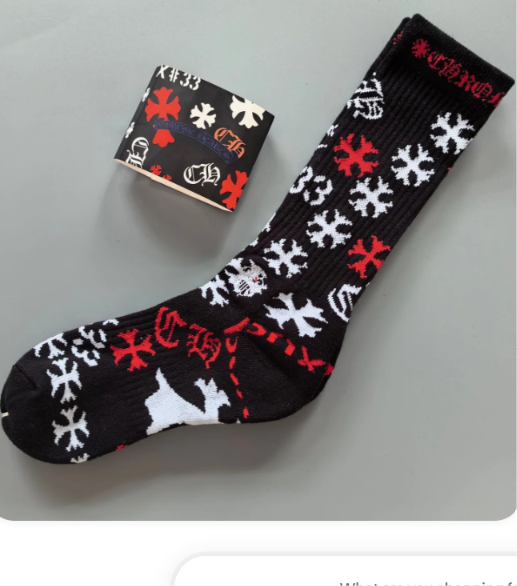 Chrome Hearts Socks " Black BOX3"
