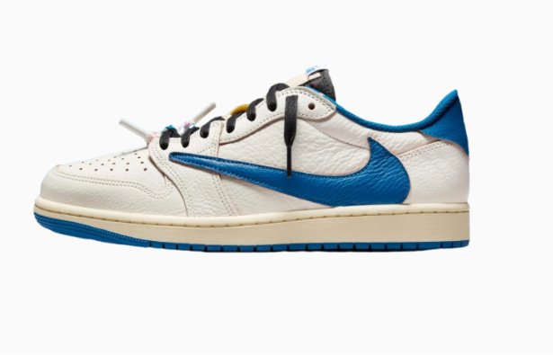 Travis Scott x Fragment Air Jordan 1 Low Sail / Military Blue