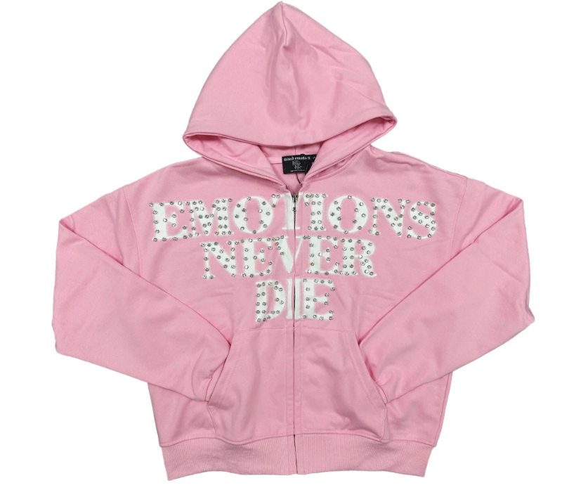 Mixed Emotions "End" Zip Up Pink