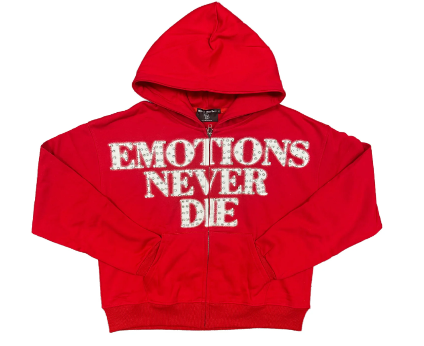 Mixed Emotions "End" Zip Up Red