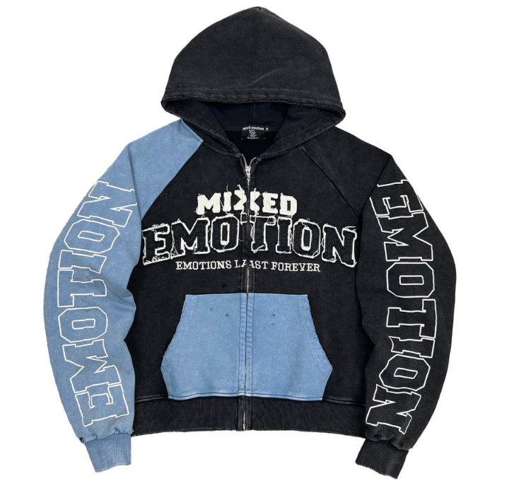 Mixed Emotions Blue “Split Decision” Hoodie
