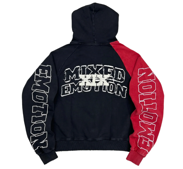 Mixed Red “Split Decision” Hoodie