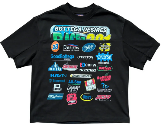 Bottega Desires 'Race' Black Tee