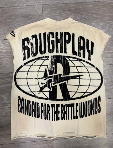 Roughplay Cut Off Skull Wave T-Shirt