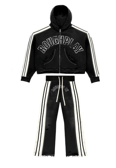 RoughPlay🩹Stripe Sweatsuit (BLK)