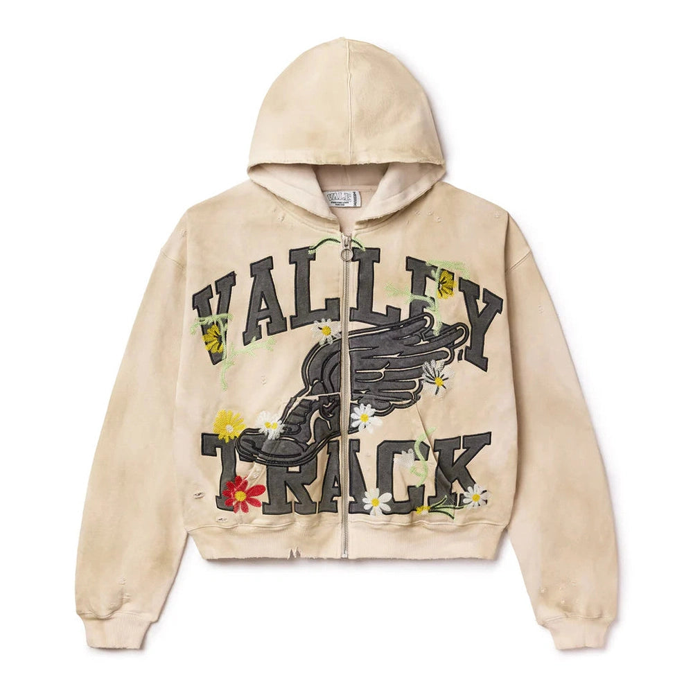 BONE GARDEN ZIP UP HOODIE vale