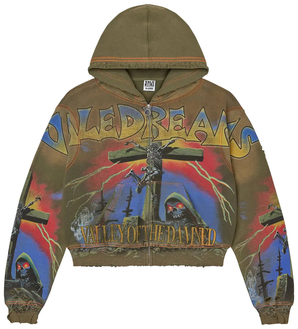 Vale Forever Damned Big Zip Up 'Green'