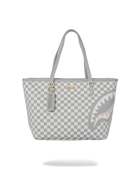 KNIT SHARKS IN PARIS IN CREAM TOTE