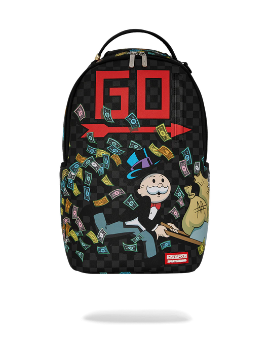 MONOPOLY WHEEL BARREL BACKPACK sprayground