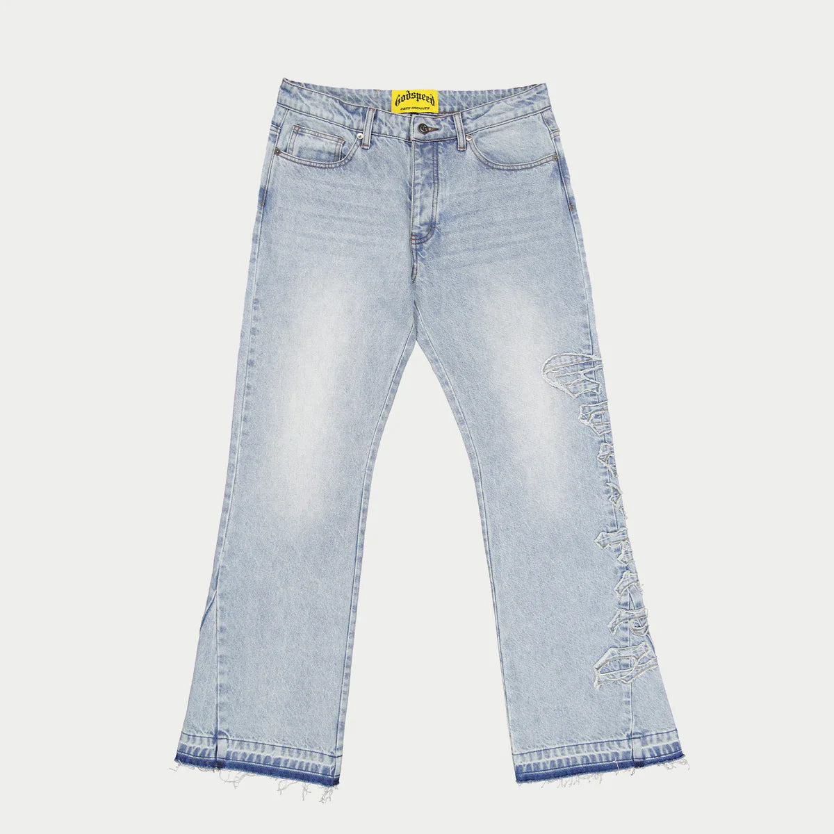 OG Logo Flared Denim "Stitched Blue"