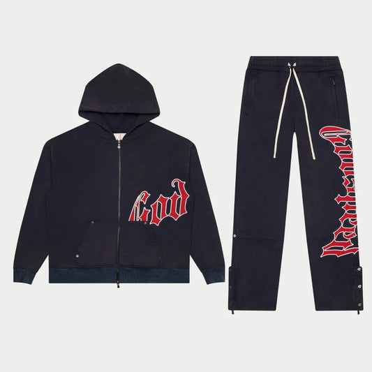 OG Logo Sweatsuit V2 (Navy/Red) Godspeed