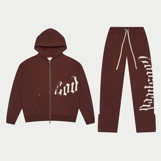 OG Logo Sweatsuit V2 (Brown & White)