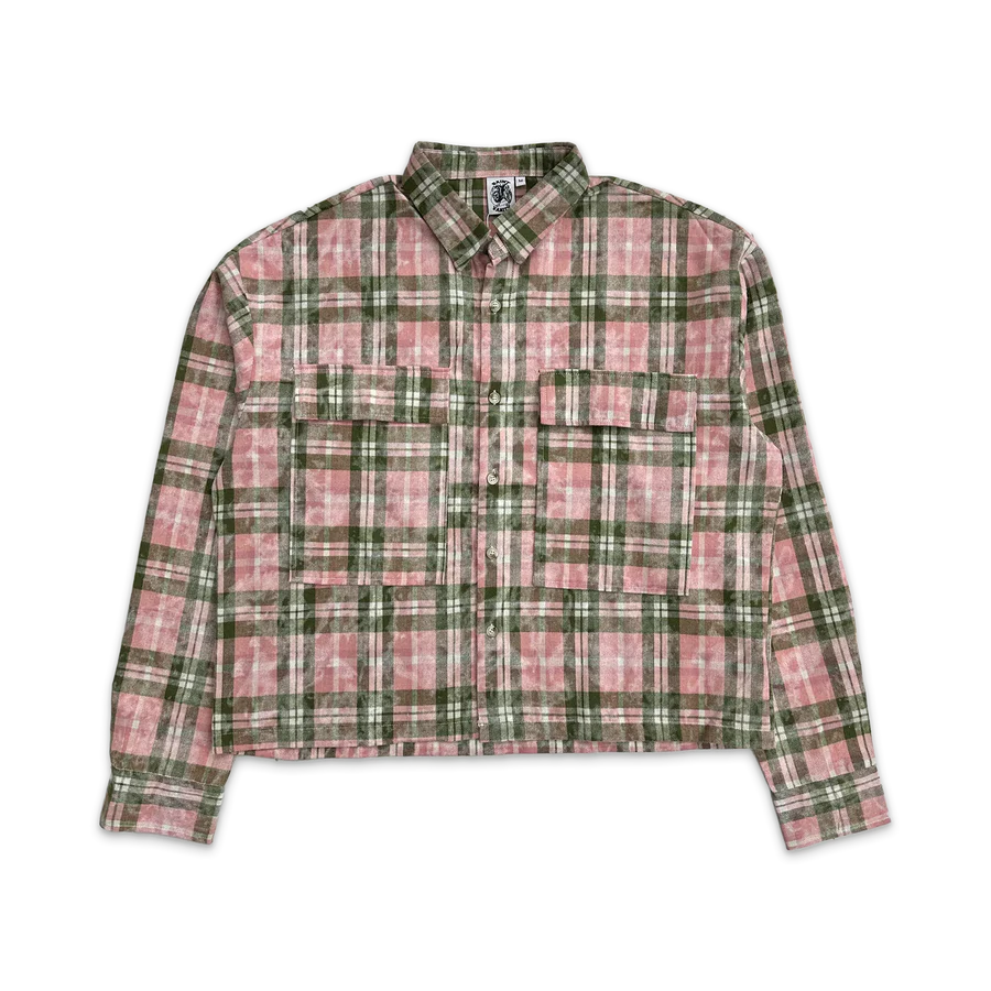 Saint Vanity Classic Logo Flannel (Pink/Green)