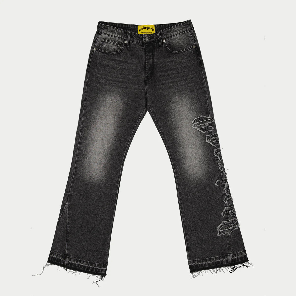 OG Logo Flared Denim Stitched (Grey Wash)