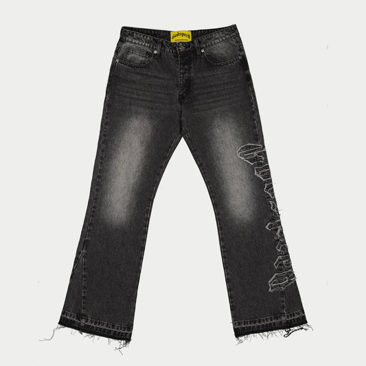 OG Logo Flared Denim Stitched (Grey Wash)