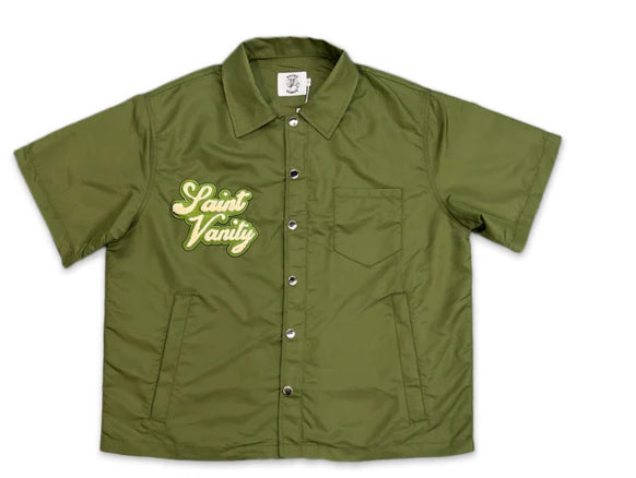 Saint Vanity Zip Up Short Set Green